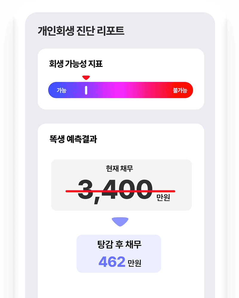 똑생 서비스 화면